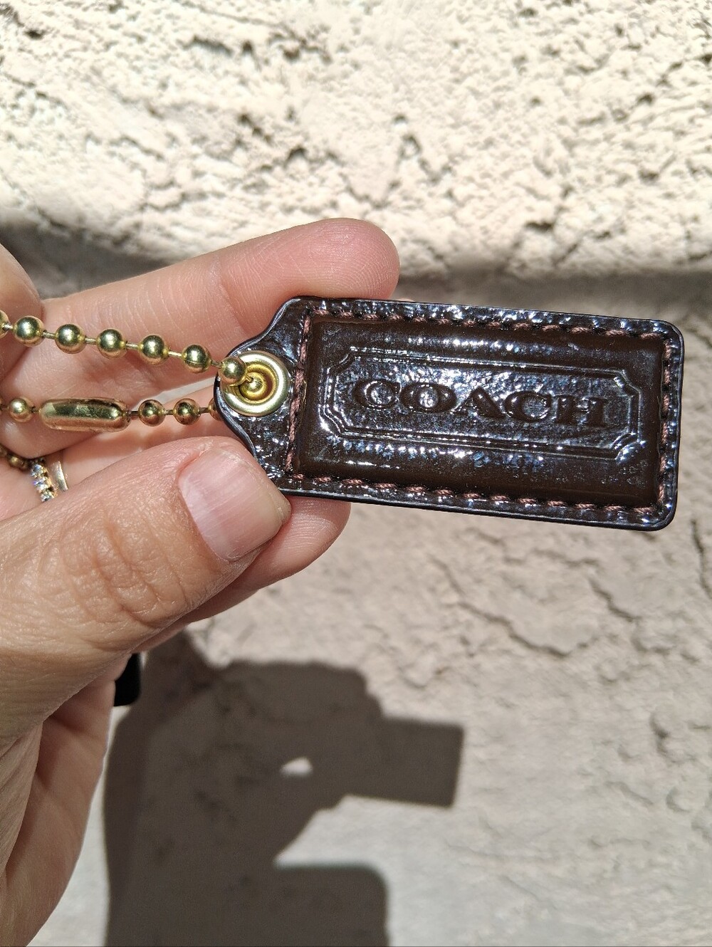 Coach Chocolate Patent Hang Tag